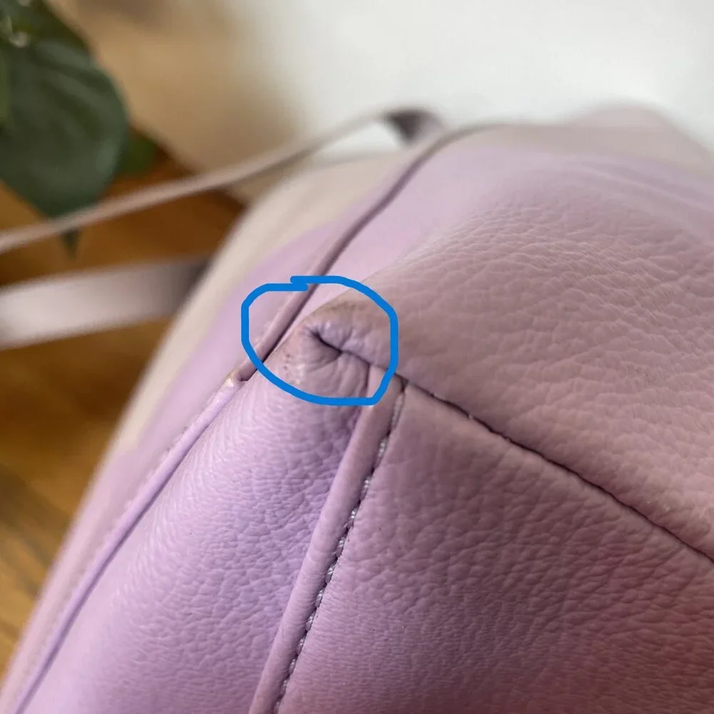 Kate Spade Lita Street Scallop Andrea leather tote Lilac/Lavender - Picture 9 of 12